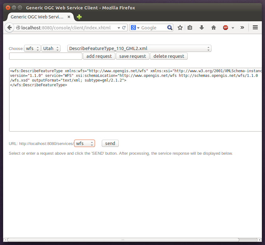Sending example requests