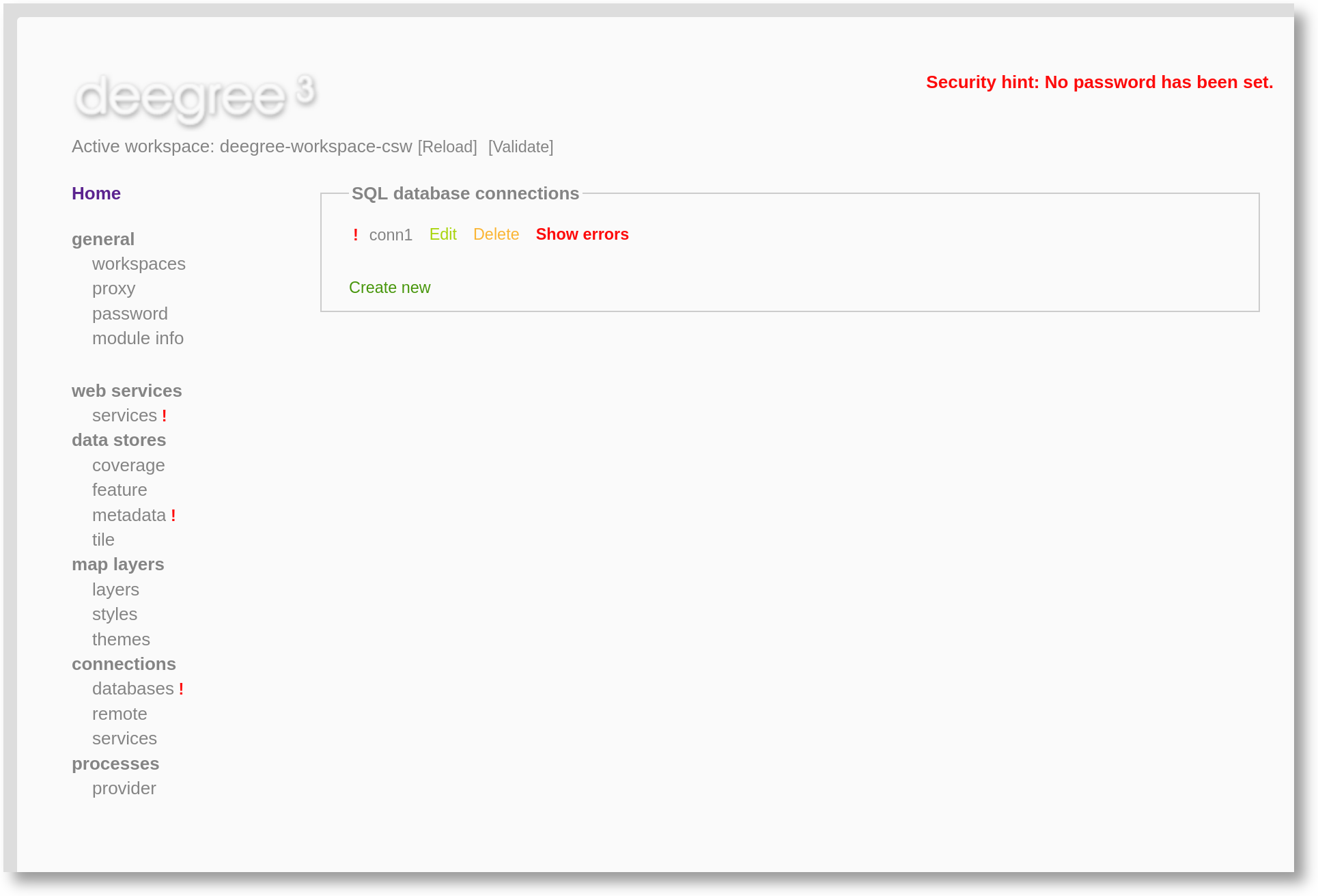 JDBC connection view