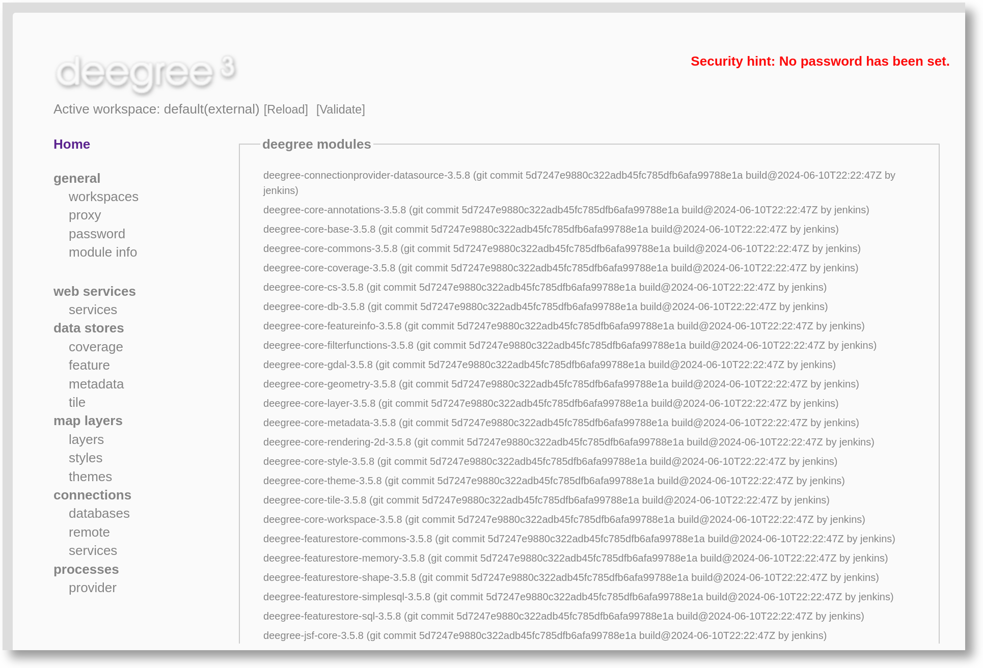 Displaying available JARs using the administration console