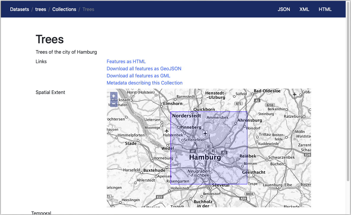 Feature collection page