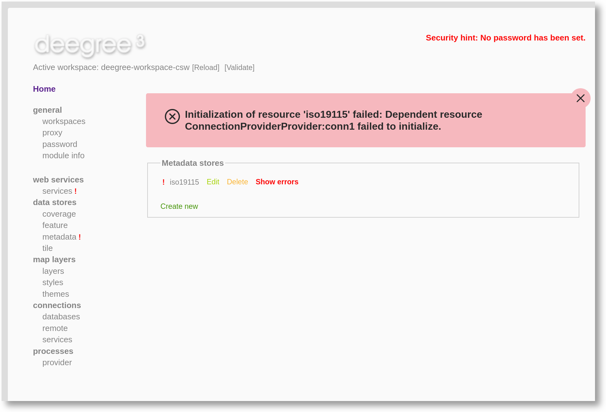 Details on the problem with iso19115